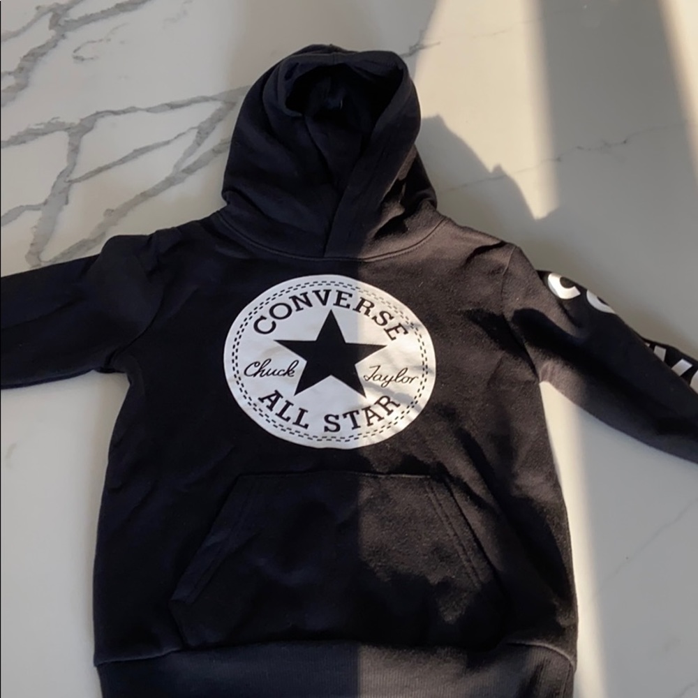 Brand new converse boys classic black sweater sz 6